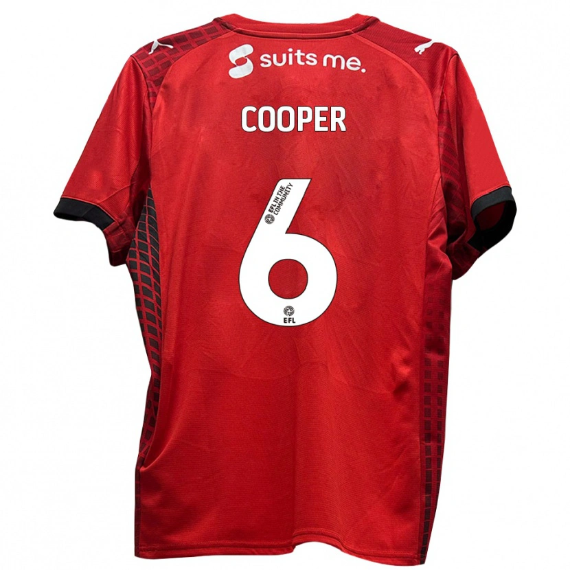 Danxen Hombre Camiseta Brandon Cooper #6 Rojo Negro 1ª Equipación 2025/26 La Camisa México