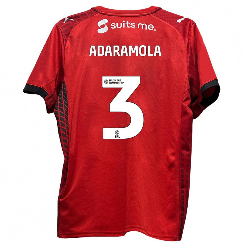 Danxen Hombre Camiseta Tayo Adaramola #3 Rojo Negro 1ª Equipación 2025/26 La Camisa México