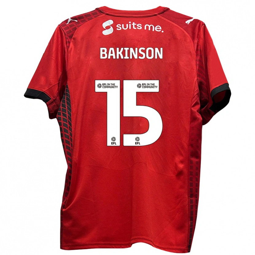 Danxen Hombre Camiseta Tyreeq Bakinson #15 Rojo Negro 1ª Equipación 2025/26 La Camisa México