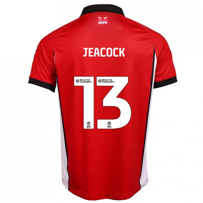 Danxen Hombre Camiseta Zach Jeacock #13 Rojo Blanco 1ª Equipación 2025/26 La Camisa México