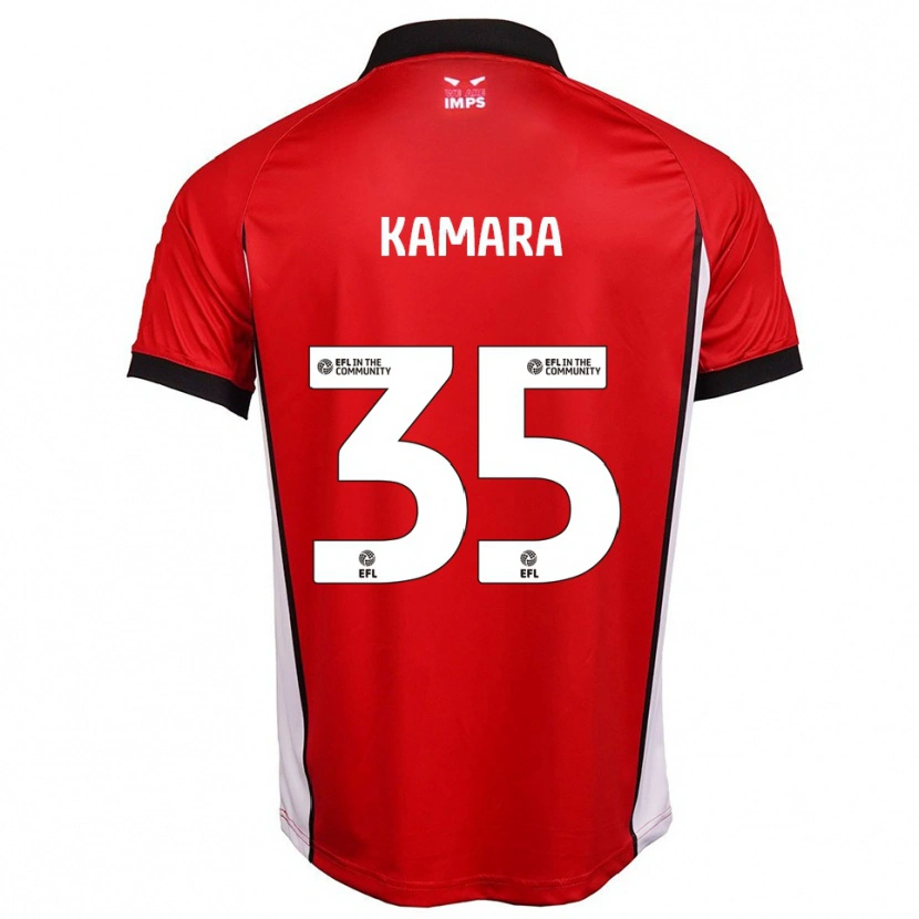 Danxen Hombre Camiseta Mj Kamara #35 Rojo Blanco 1ª Equipación 2025/26 La Camisa México