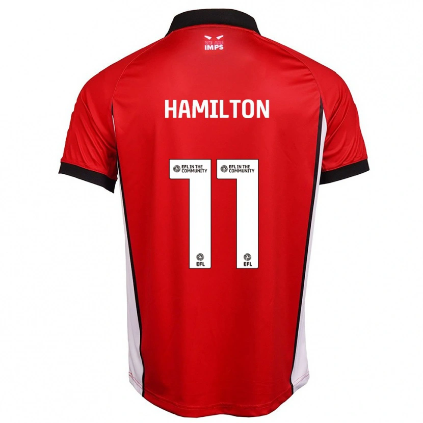 Danxen Hombre Camiseta Ethan Hamilton #11 Rojo Blanco 1ª Equipación 2025/26 La Camisa México