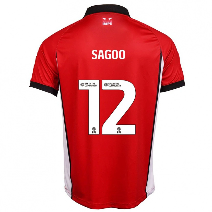 Danxen Hombre Camiseta Kian Sagoo #12 Rojo Blanco 1ª Equipación 2025/26 La Camisa México