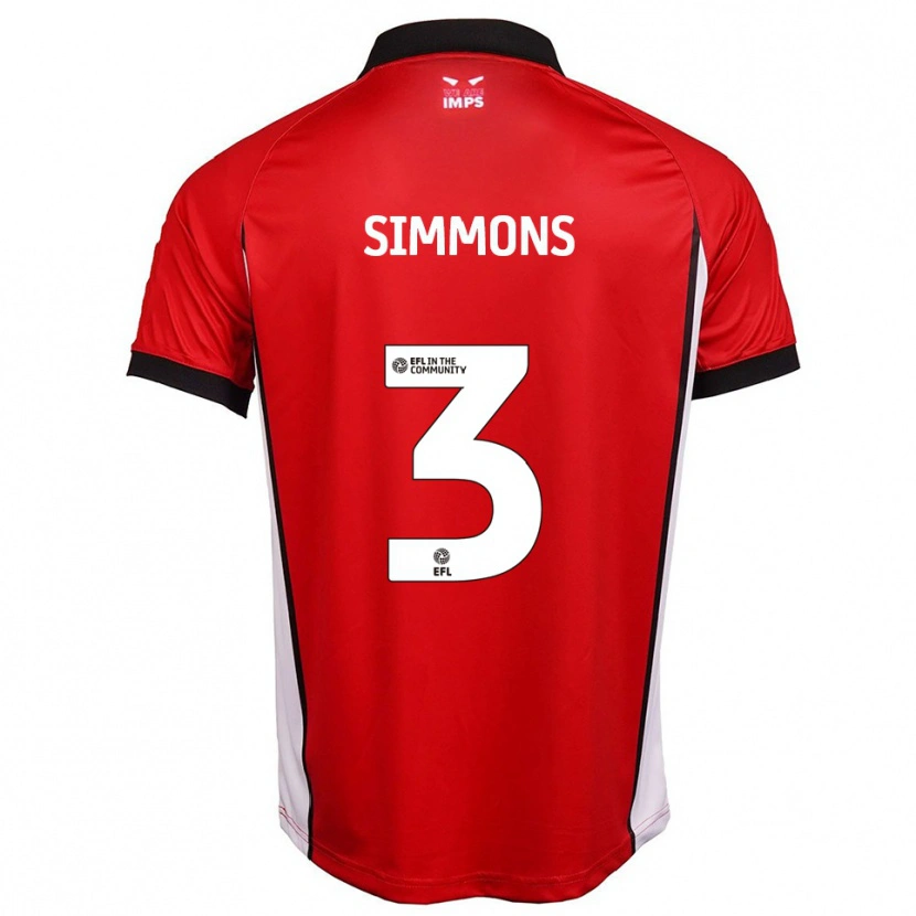 Danxen Hombre Camiseta Noah Simmons #3 Rojo Blanco 1ª Equipación 2025/26 La Camisa México