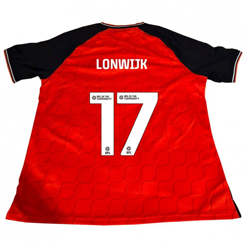Danxen Hombre Camiseta Nigel Lonwijk #17 Naranja Negro Blanco 1ª Equipación 2025/26 La Camisa México