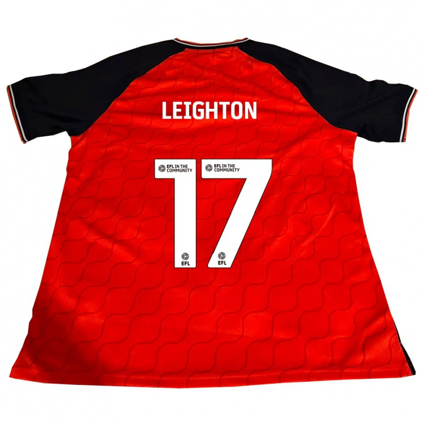 Danxen Hombre Camiseta Amber Leighton #17 Naranja Negro Blanco 1ª Equipación 2025/26 La Camisa México