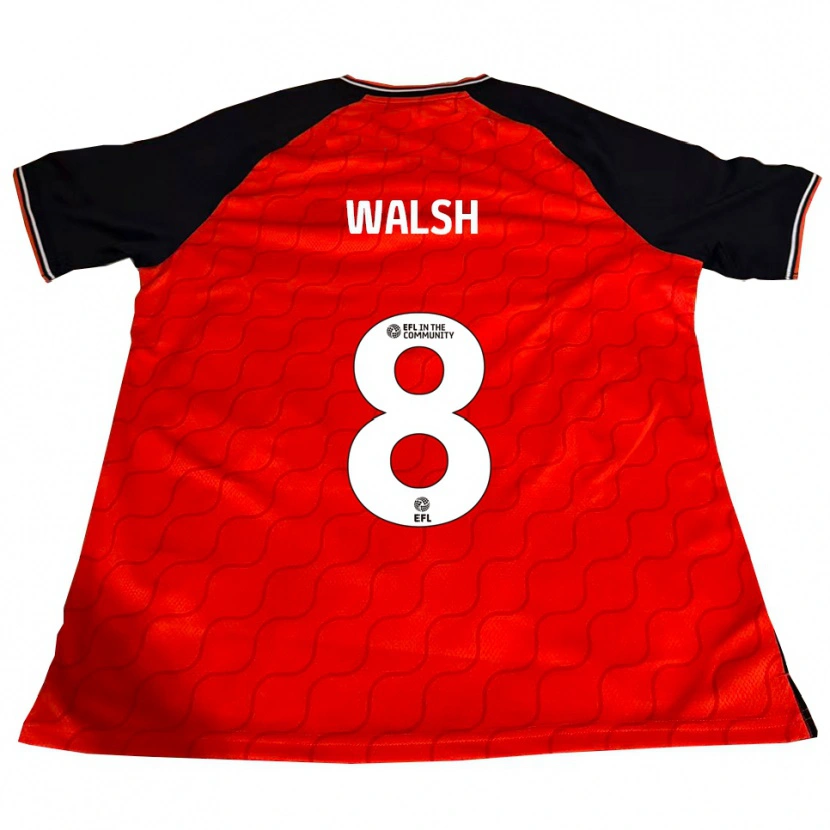 Danxen Hombre Camiseta Liam Walsh #8 Naranja Negro Blanco 1ª Equipación 2025/26 La Camisa México