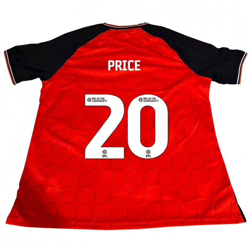 Danxen Hombre Camiseta Erin Price #20 Naranja Negro Blanco 1ª Equipación 2025/26 La Camisa México