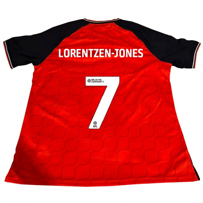 Danxen Hombre Camiseta Jack Lorentzen-Jones #7 Naranja Negro Blanco 1ª Equipación 2025/26 La Camisa México
