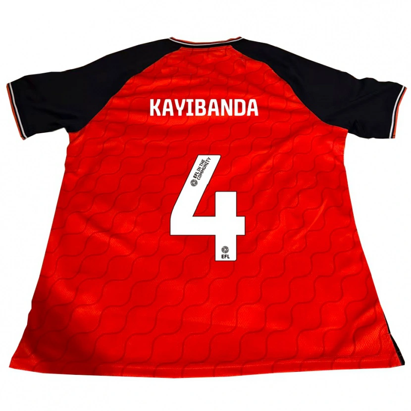 Danxen Hombre Camiseta Claude Kayibanda #4 Naranja Negro Blanco 1ª Equipación 2025/26 La Camisa México