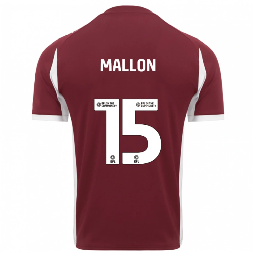 Danxen Hombre Camiseta Paris Mallon #15 Borgoña Blanco 1ª Equipación 2025/26 La Camisa México