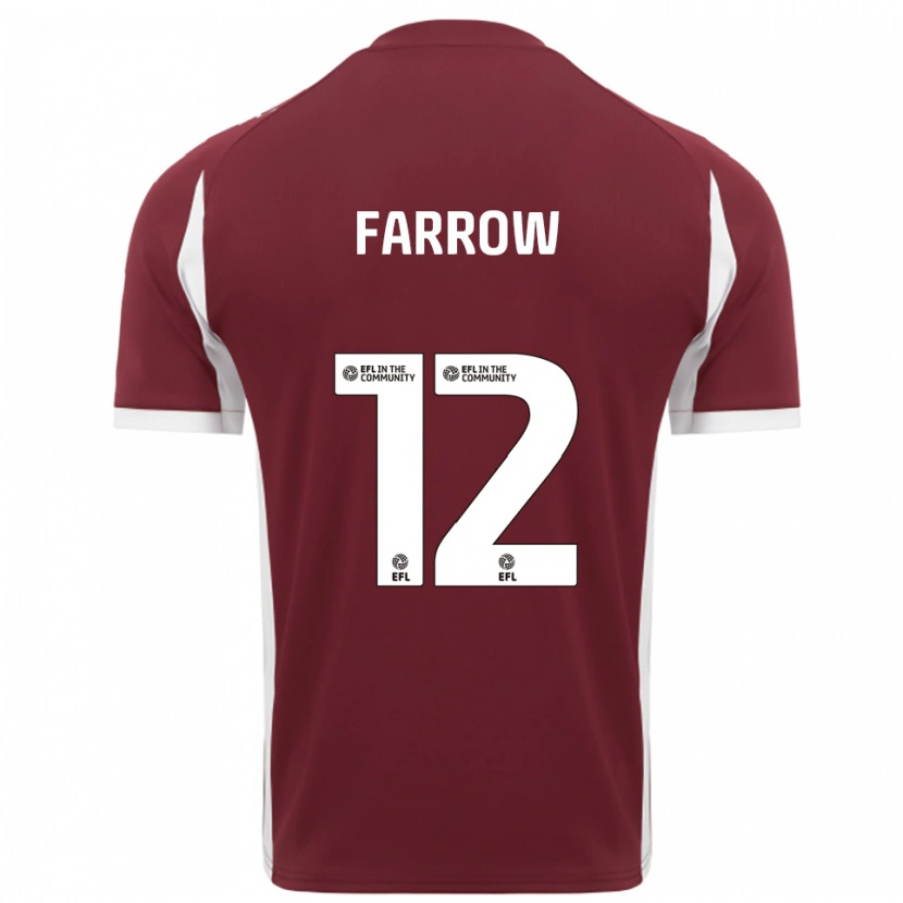 Danxen Hombre Camiseta Kim Farrow #12 Borgoña Blanco 1ª Equipación 2025/26 La Camisa México