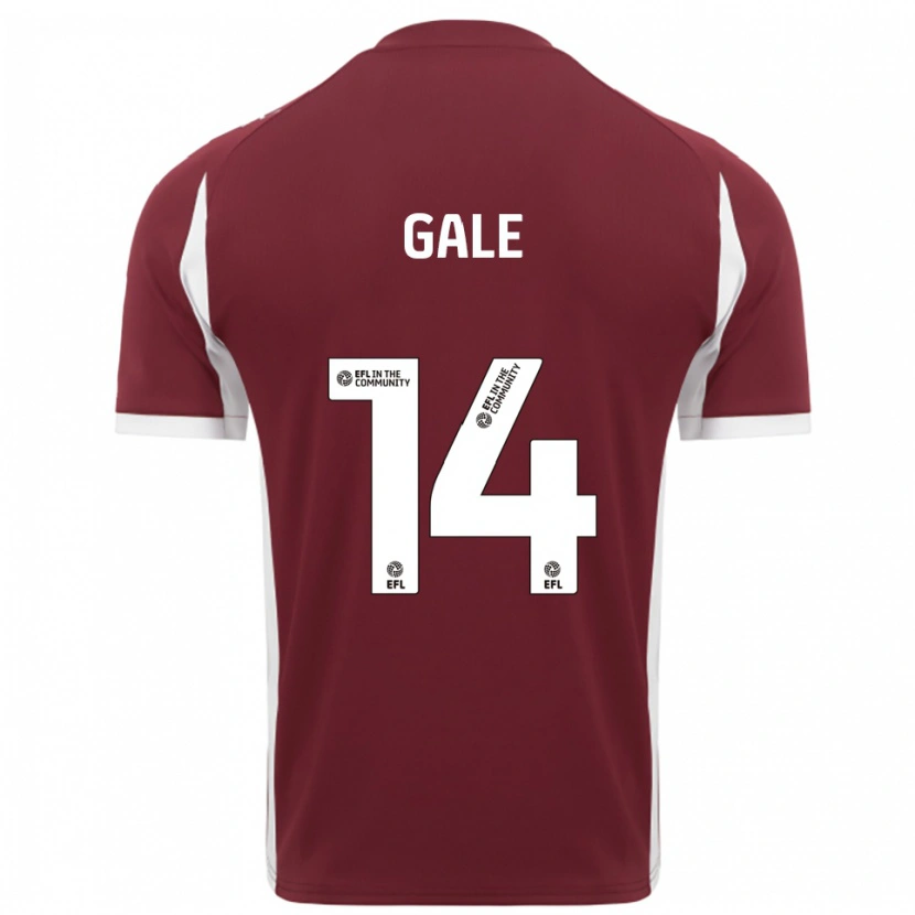 Danxen Hombre Camiseta Georgia Gale #14 Borgoña Blanco 1ª Equipación 2025/26 La Camisa México