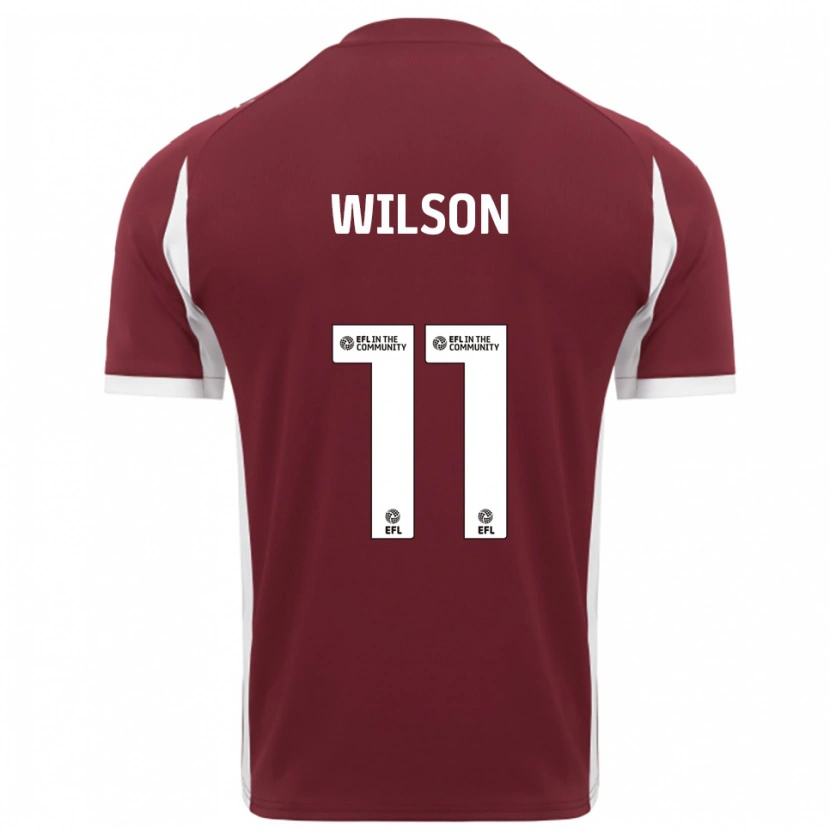 Danxen Hombre Camiseta James Wilson #11 Borgoña Blanco 1ª Equipación 2025/26 La Camisa México