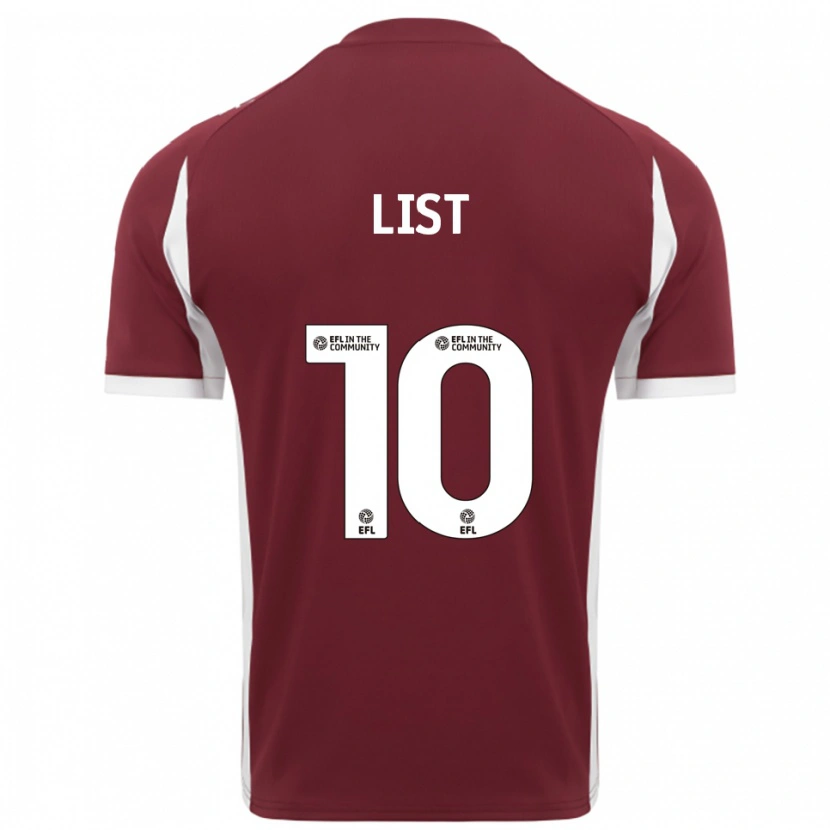 Danxen Hombre Camiseta Elliott List #10 Borgoña Blanco 1ª Equipación 2025/26 La Camisa México