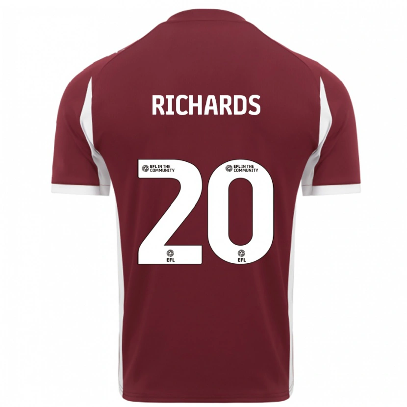 Danxen Hombre Camiseta Mia Richards #20 Borgoña Blanco 1ª Equipación 2025/26 La Camisa México