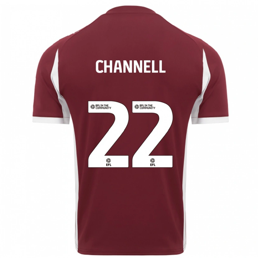Danxen Hombre Camiseta Laila Channell #22 Borgoña Blanco 1ª Equipación 2025/26 La Camisa México
