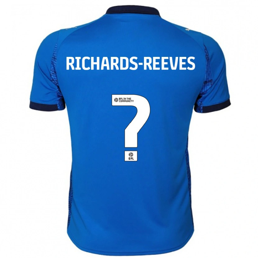 Danxen Hombre Camiseta Phoebe Richards-Reeves #0 Azul Blanco 1ª Equipación 2025/26 La Camisa México