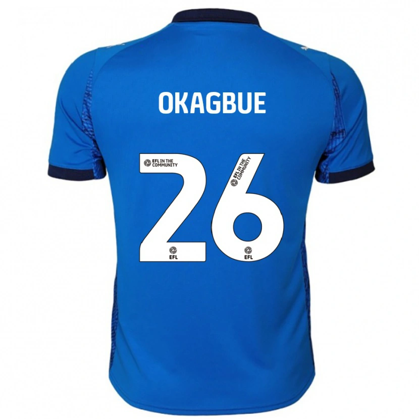 Danxen Hombre Camiseta David Okagbue #26 Azul Blanco 1ª Equipación 2025/26 La Camisa México
