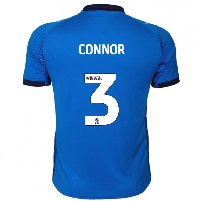 Danxen Hombre Camiseta Niamh Connor #3 Azul Blanco 1ª Equipación 2025/26 La Camisa México