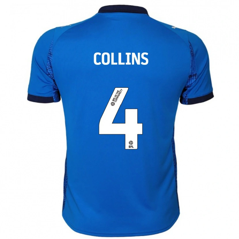 Danxen Hombre Camiseta Archie Collins #4 Azul Blanco 1ª Equipación 2025/26 La Camisa México