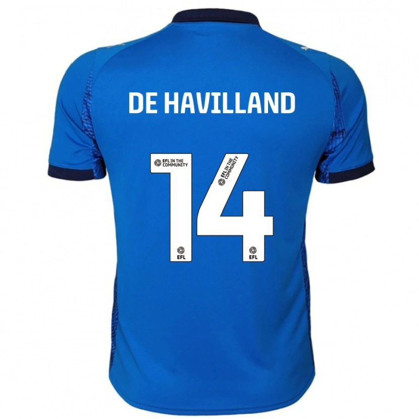 Danxen Hombre Camiseta Ryan De Havilland #14 Azul Blanco 1ª Equipación 2025/26 La Camisa México