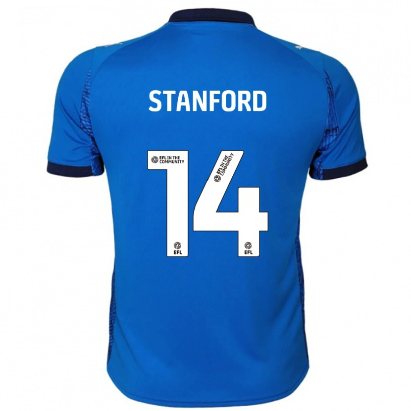 Danxen Hombre Camiseta Jessica Stanford #14 Azul Blanco 1ª Equipación 2025/26 La Camisa México