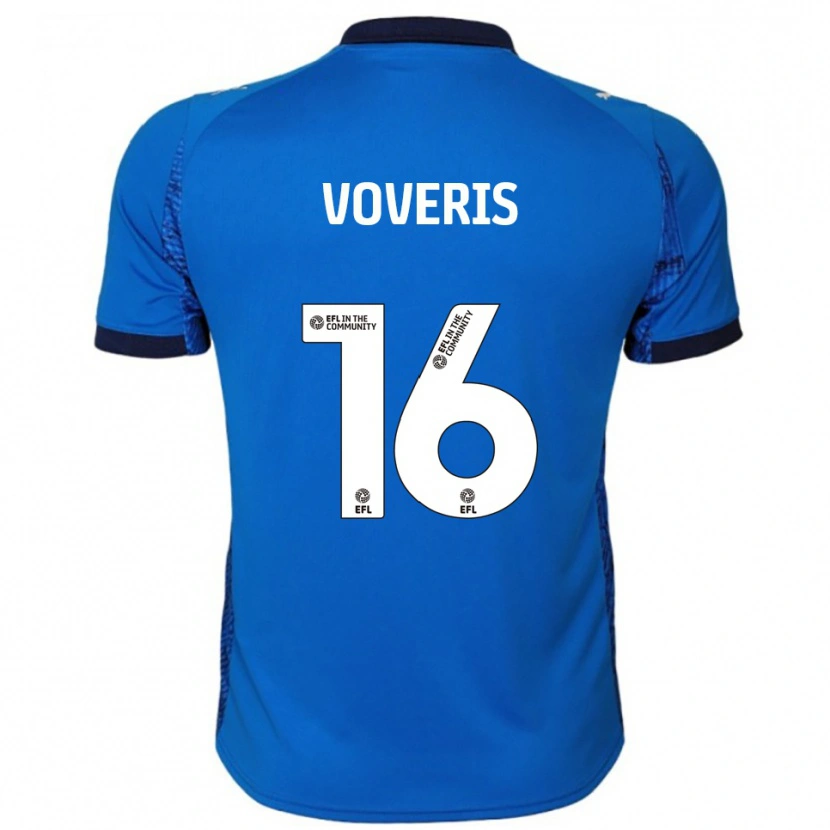 Danxen Hombre Camiseta Airidas Voveris #16 Azul Blanco 1ª Equipación 2025/26 La Camisa México
