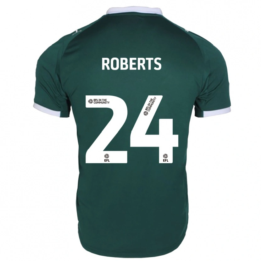 Danxen Hombre Camiseta Caleb Roberts #24 Verde Blanco 1ª Equipación 2025/26 La Camisa México