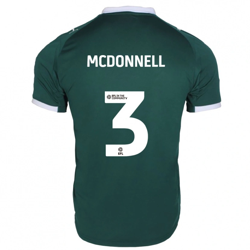 Danxen Hombre Camiseta Rosie Mcdonnell #3 Verde Blanco 1ª Equipación 2025/26 La Camisa México