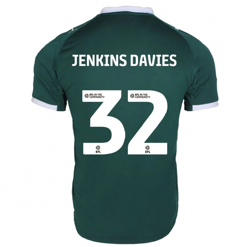 Danxen Hombre Camiseta Will Jenkins-Davies #32 Verde Blanco 1ª Equipación 2025/26 La Camisa México