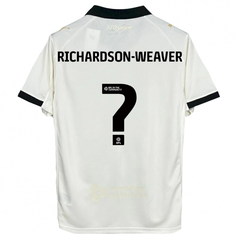 Danxen Hombre Camiseta Ella Richardson-Weaver #0 Blanco Hueso Negro 1ª Equipación 2025/26 La Camisa México