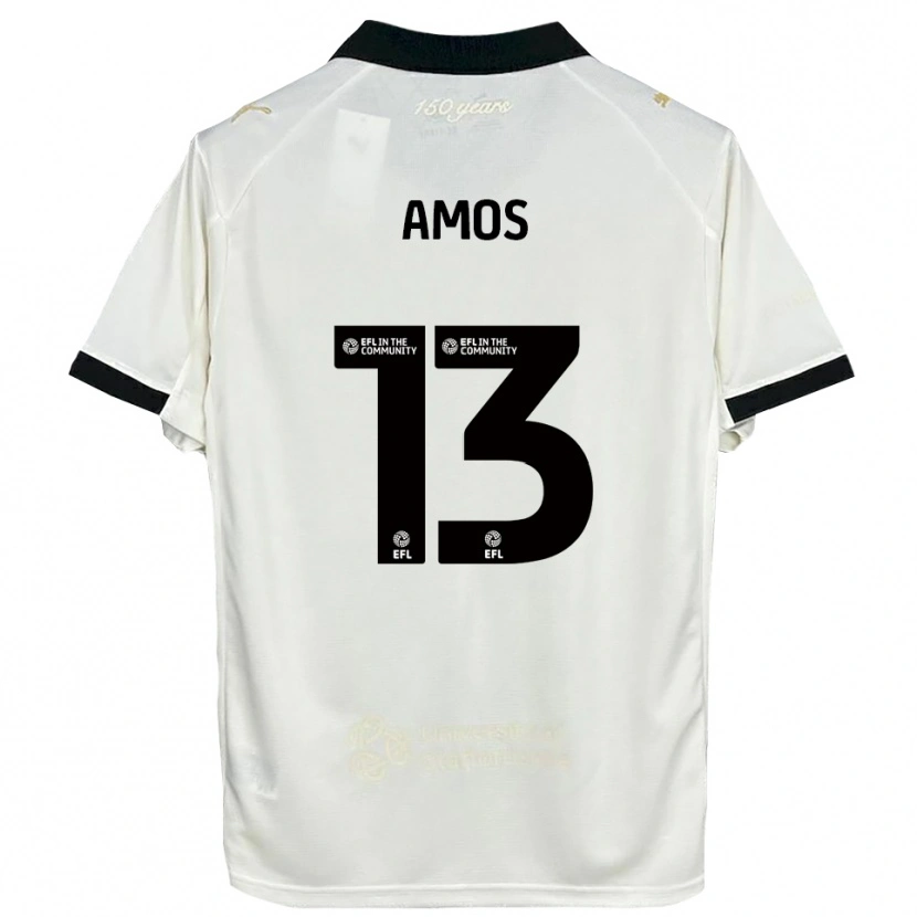 Danxen Hombre Camiseta Ben Amos #13 Blanco Hueso Negro 1ª Equipación 2025/26 La Camisa México