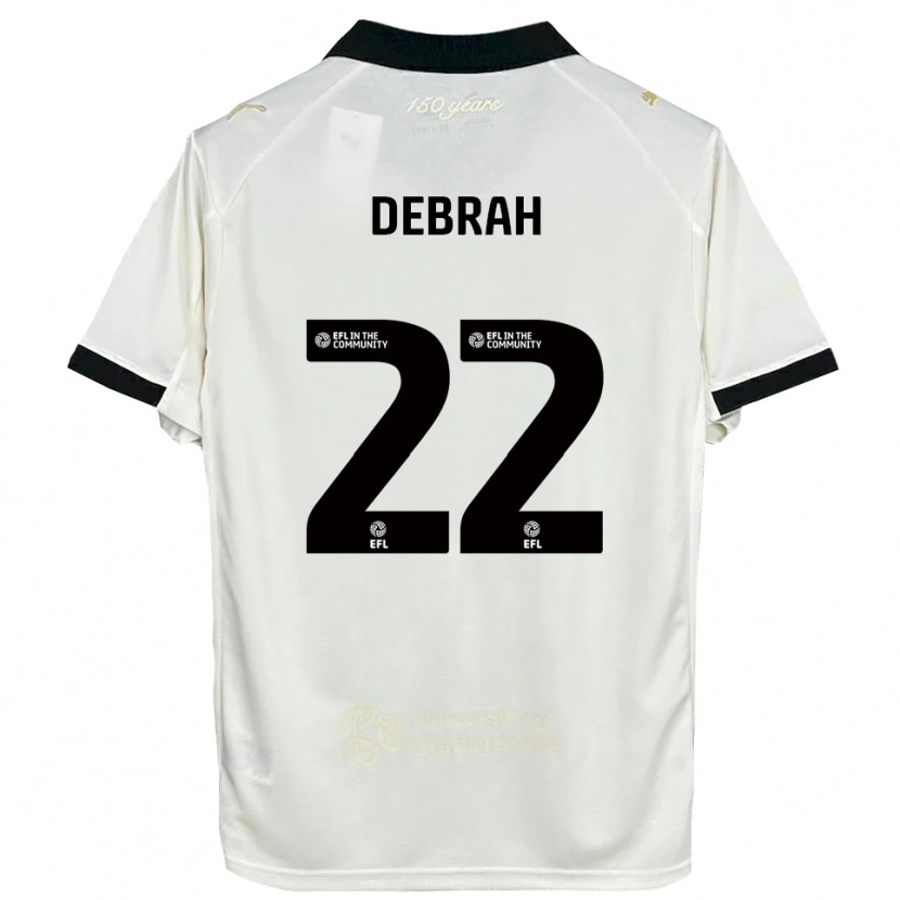 Danxen Hombre Camiseta Jesse Debrah #22 Blanco Hueso Negro 1ª Equipación 2025/26 La Camisa México