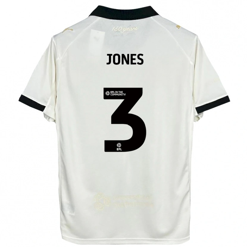 Danxen Hombre Camiseta Dan Jones #3 Blanco Hueso Negro 1ª Equipación 2025/26 La Camisa México