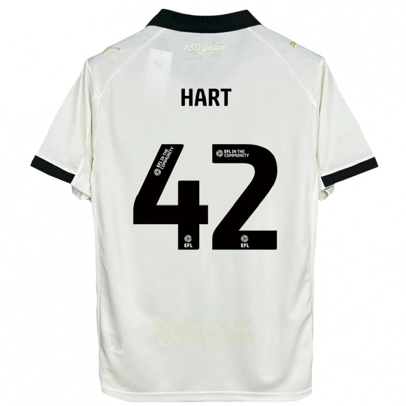 Danxen Hombre Camiseta Sam Hart #42 Blanco Hueso Negro 1ª Equipación 2025/26 La Camisa México