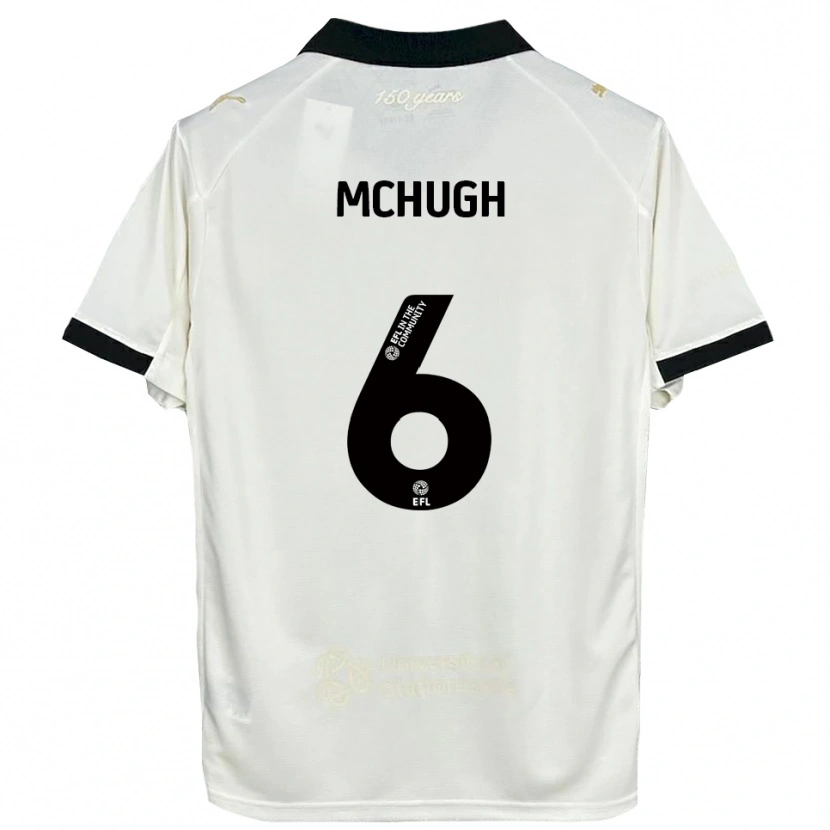 Danxen Hombre Camiseta Sian Mchugh #6 Blanco Hueso Negro 1ª Equipación 2025/26 La Camisa México