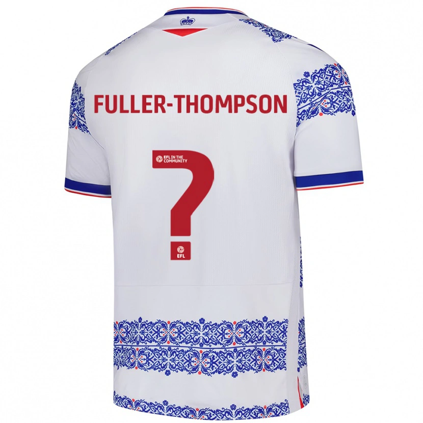 Danxen Hombre Camiseta Kallum Fuller-Thompson #0 Blanco Azul 1ª Equipación 2025/26 La Camisa México