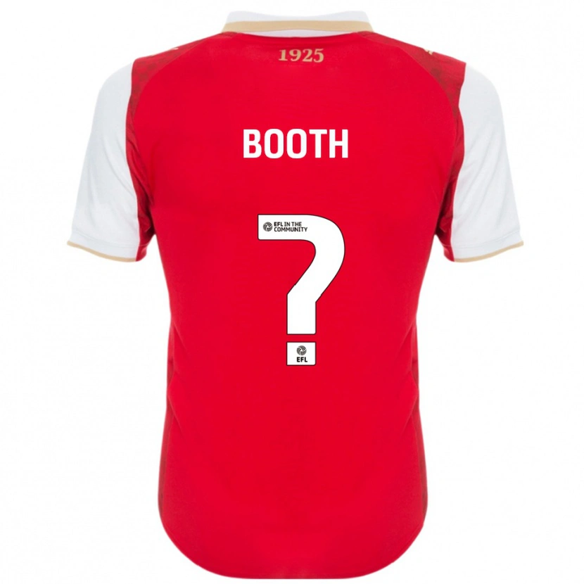 Danxen Hombre Camiseta Mason Booth #0 Rojo Blanco 1ª Equipación 2025/26 La Camisa México