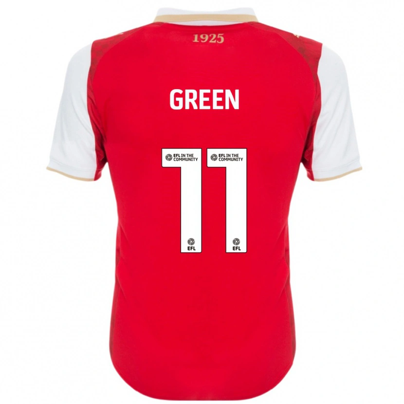 Danxen Hombre Camiseta Andre Green #11 Rojo Blanco 1ª Equipación 2025/26 La Camisa México