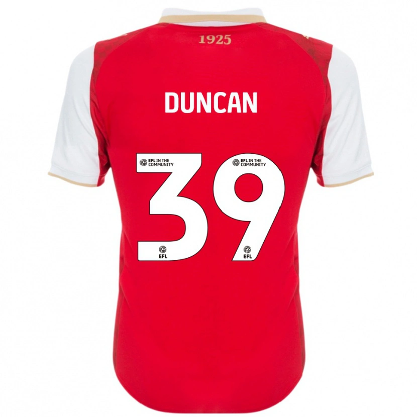Danxen Hombre Camiseta Harrison Duncan #39 Rojo Blanco 1ª Equipación 2025/26 La Camisa México
