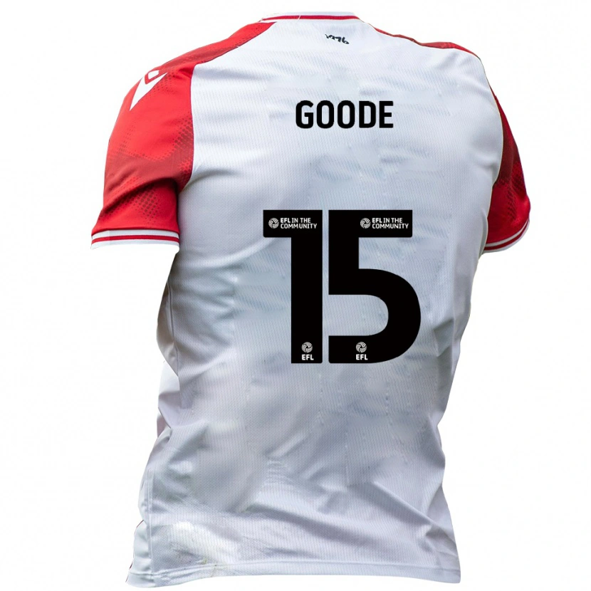 Danxen Hombre Camiseta Charlie Goode #15 Blanco Rojo 1ª Equipación 2025/26 La Camisa México