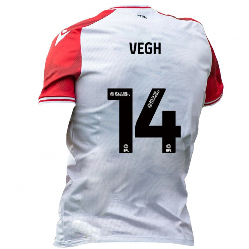 Danxen Hombre Camiseta Harvey Vegh #14 Blanco Rojo 1ª Equipación 2025/26 La Camisa México