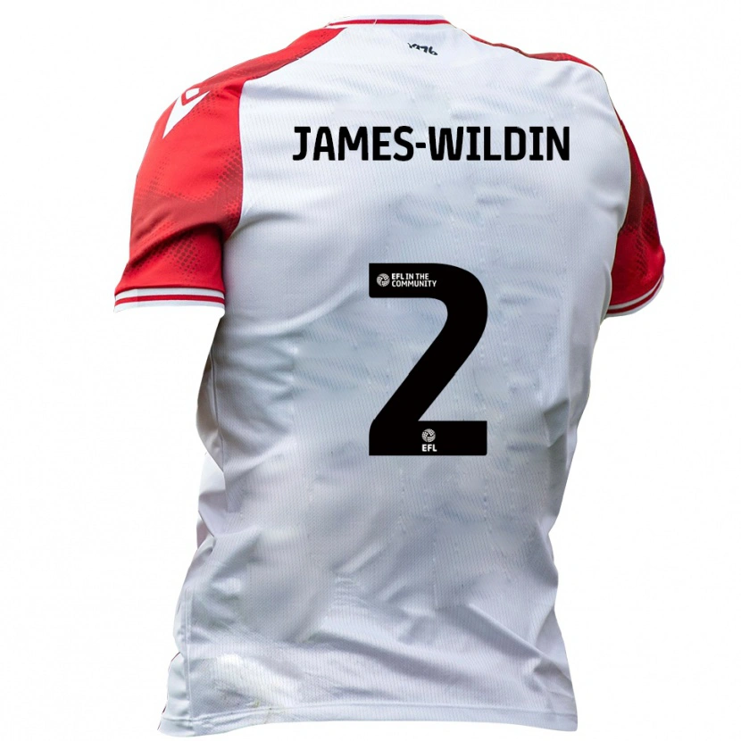 Danxen Hombre Camiseta Luther James-Wildin #2 Blanco Rojo 1ª Equipación 2025/26 La Camisa México