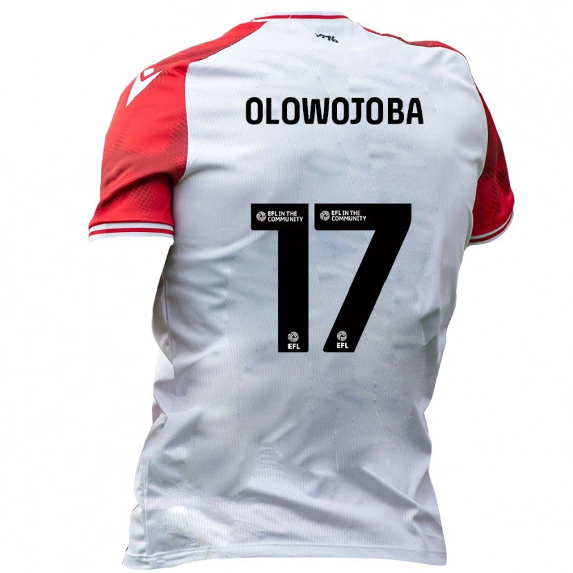 Danxen Hombre Camiseta Temi Olowojoba #17 Blanco Rojo 1ª Equipación 2025/26 La Camisa México