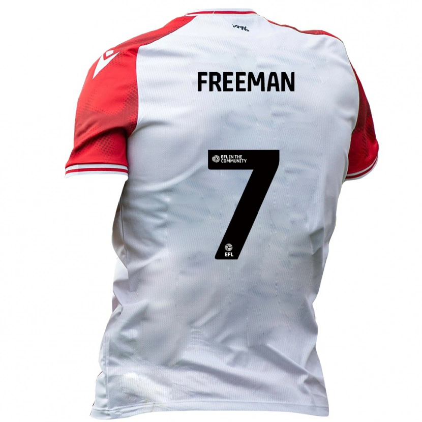 Danxen Hombre Camiseta Nick Freeman #7 Blanco Rojo 1ª Equipación 2025/26 La Camisa México