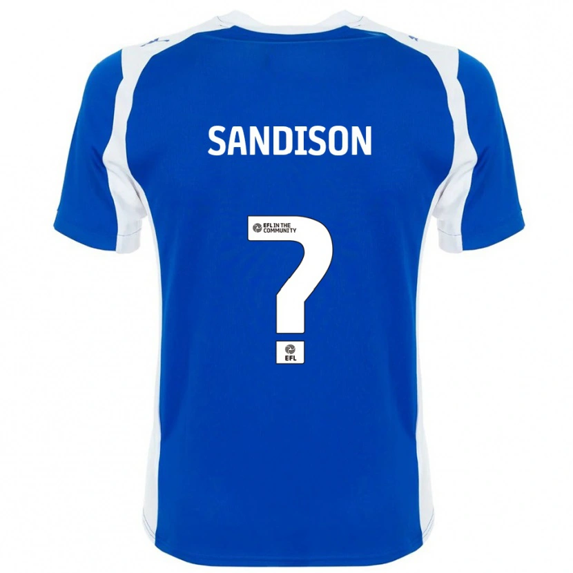 Danxen Hombre Camiseta Nathan Sandison #0 Azul Blanco 1ª Equipación 2025/26 La Camisa México