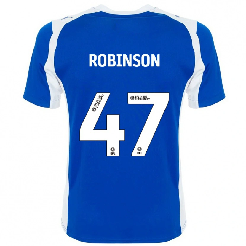 Danxen Hombre Camiseta Josh Robinson #47 Azul Blanco 1ª Equipación 2025/26 La Camisa México