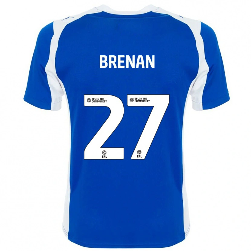 Danxen Hombre Camiseta Tobias Brenan #27 Azul Blanco 1ª Equipación 2025/26 La Camisa México