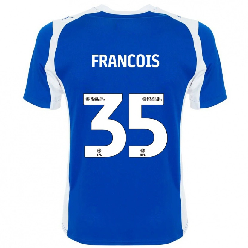 Danxen Hombre Camiseta Tyrese Francois #35 Azul Blanco 1ª Equipación 2025/26 La Camisa México